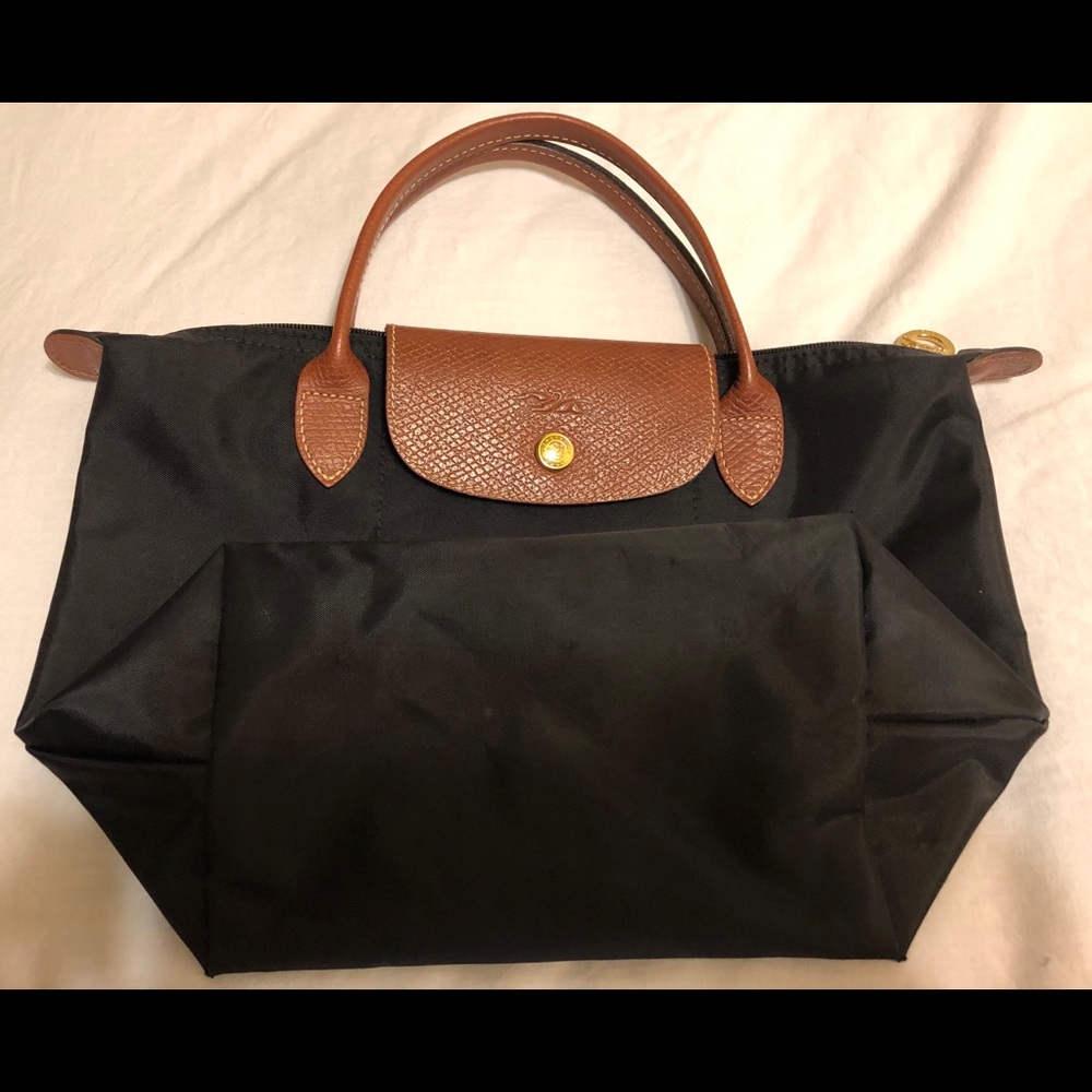 Longchamp Le Pliage Small Top-Handle Tote in Black - Picture 3 of 7